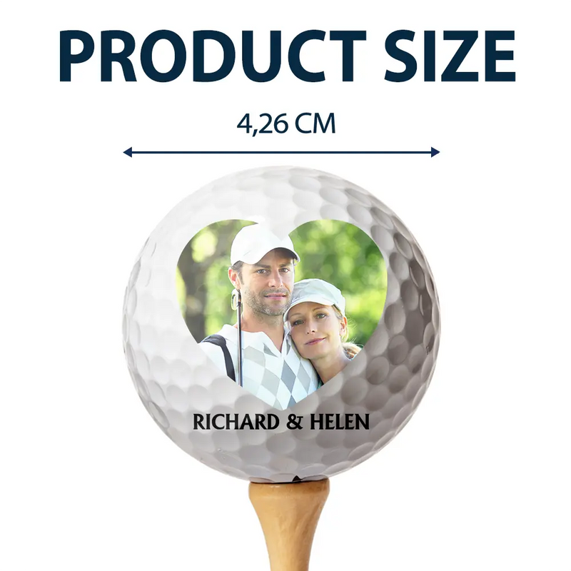 Gift For Couples, Happy, Golf, Gift For Husband - Custom Photo Fore Ever Couple - Personalized Golf Ball