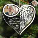 Gift For Yourself,Memorial,Sad,Christmas - Custom Photo Forever In My Heart - Personalized 2-Layered Mix Ornament