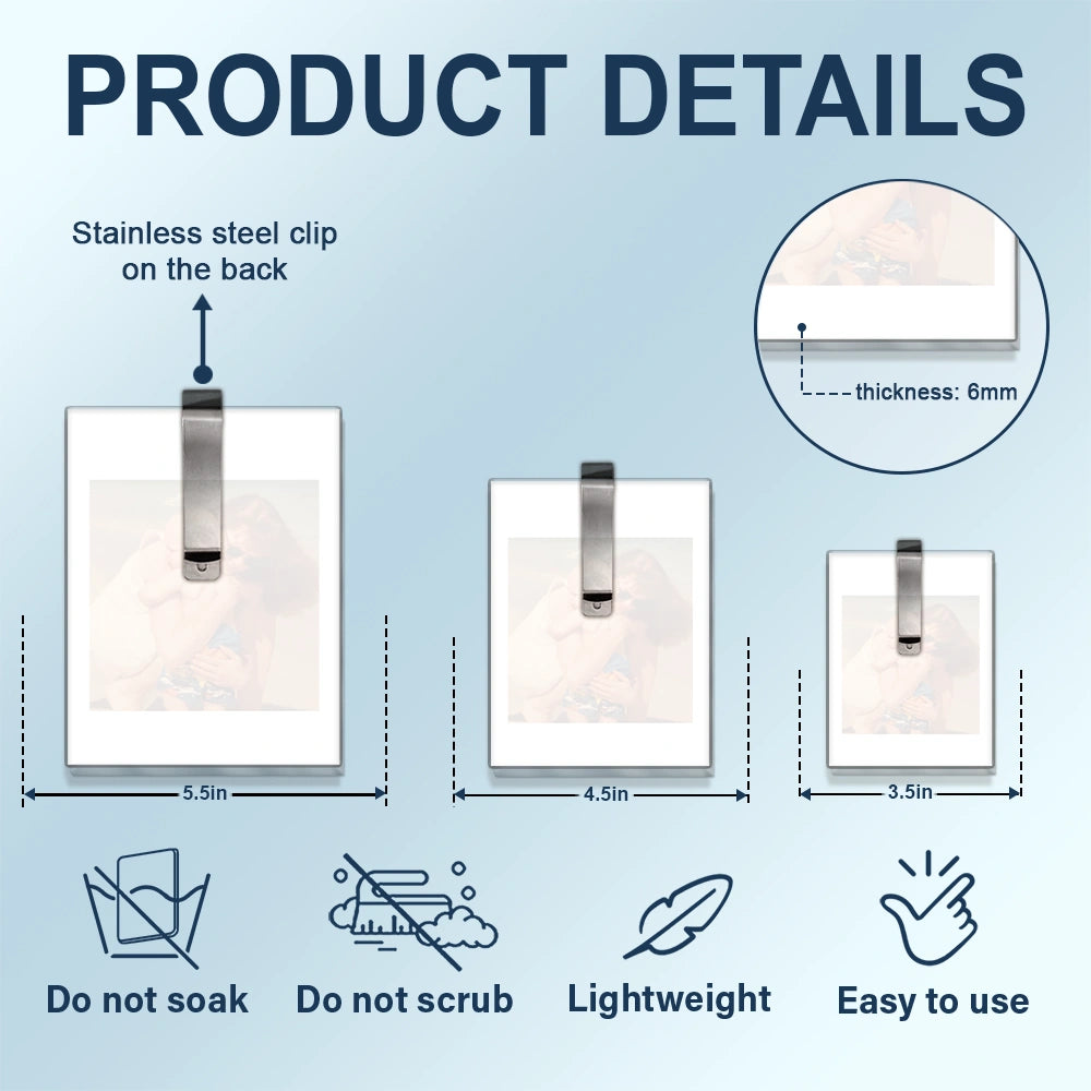 Sad, Memorial, Dog Lovers, Cat Lovers, Pet Lovers, Family, Parents, Gift For Grandparents - Custom Photo Forever In My Heart Memorial - Personalized Custom Shaped Acrylic Car Visor Clip