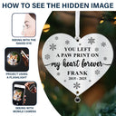 Sad,Memorial,Dog Lovers,Pet Lovers,Cat Lovers,Christmas - Custom Photo Forever Loved Memorial Dog Cat - Personalized Custom Shaped Photo Projection Ornament