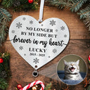 Sad,Memorial,Dog Lovers,Pet Lovers,Cat Lovers,Christmas - Custom Photo Forever Loved Memorial Dog Cat - Personalized Custom Shaped Photo Projection Ornament