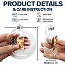 Sad, Memorial, Christmas, Dog Lovers, Pet Lovers, Cat Lovers - Custom Photo Forever Loved Memorial Dog Cat - Personalized Clear Flat Ball Ornament