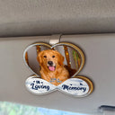 Sad,Memorial,Dog Lovers,Pet Lovers,Cat Lovers - Custom Photo Forever Loved Memorial Dog Cat - Personalized Custom Shaped Car Visor Clip