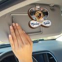 Sad,Memorial,Dog Lovers,Pet Lovers,Cat Lovers - Custom Photo Forever Loved Memorial Dog Cat - Personalized Custom Shaped Car Visor Clip