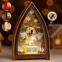 Sad,Memorial,Dog Lovers,Pet Lovers,Cat Lovers,Christmas - Custom Photo Forever Loved Memorial Dog Cat - Personalized Tabletop Lantern Light