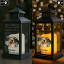 Pet Lovers,Cat Lovers,Dog Lovers,Sad,Memorial - Custom Photo Forever Loved Memorial Dog Cat Family - Personalized LED Candle Lantern