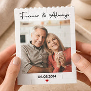 Custom Photo, Gift For Couples, Top Market, Romantic, Dynamic Photo - Custom Photo Forever & Always Couple Anniversary - Personalized Building Brick Blocks