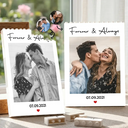 Custom Photo, Gift For Couples, Top Market, Romantic, Dynamic Photo - Custom Photo Forever & Always Couple Anniversary - Personalized Building Brick Blocks