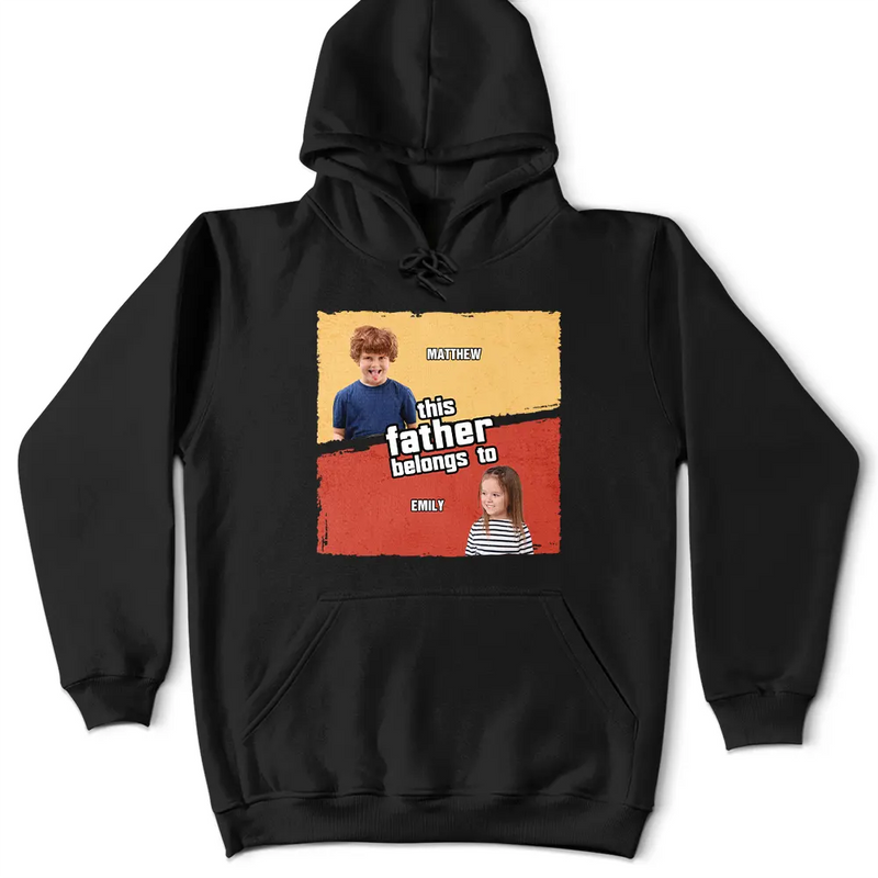 Gift For Father, Gift For Grandpa, Funny, Custom Photo - Custom Photo Fun This Dad Papa Grandpa Belong To - Personalized T Shirt