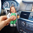Custom Photo Funny Belly Healthcare Heroes - Personalized Squishy Acrylic Car Visor Clip