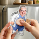 Custom Photo, Nurse, Humorous, Cut-Face Photo - Custom Photo Funny Belly Healthcare Heroes - Personalized Squishy Acrylic Fridge Magnet