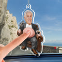 Gift For Colleagues,Humorous,Custom Photo,Cut-Face Photo - Custom Photo Funny Belly Office Squad - Personalized Squishy Acrylic Car Hanger
