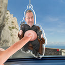 Humorous,Officer,Custom Photo,Cut-Face Photo - Custom Photo Funny Belly Police Officer On Duty - Personalized Squishy Acrylic Car Hanger