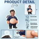 Humorous,Officer,Custom Photo,Cut-Face Photo - Custom Photo Funny Belly Police Officer On Duty - Personalized Squishy Acrylic Car Hanger