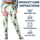 Family,Parents,Gift For Grandparents,Gift For Kids,Gift For Grandkids,Pet Lovers,Dog Lovers,Christmas,Custom Photo - Custom Photo Funny Christmas Elf Family Face Cut - Personalized Pajama Pants