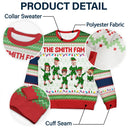 Christmas,Family,Parents,Gift For Grandparents,Gift For Kids,Funny,Custom Photo - Custom Photo Funny Christmas Elf Family Face Cut - Personalized Unisex Ugly Sweater