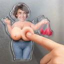 Custom Photo, Gift For Men, Gift For Yourself, Humorous, Cut-Face Photo - Custom Photo Funny Come On Baby - Personalized Squishy Acrylic Fridge Magnet