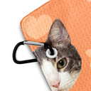 Happy, Golf, Gift For Men, Gift For Husband, Dog Lovers, Pet Lovers, Gift For Yourself - Custom Photo Funny Dog Cat Kid - Personalized Golf Towel