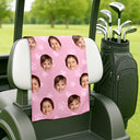 Happy, Golf, Gift For Men, Gift For Husband, Dog Lovers, Pet Lovers, Gift For Yourself - Custom Photo Funny Dog Cat Kid - Personalized Golf Towel