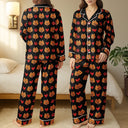 Dog Lovers, Cat Lovers, Dog Mom, Cat Mom, Happy, Gift For Women, Gift For Yourself - Custom Photo Funny Dog Cat Pet - Personalized Satin Pajama Set