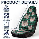 Pet Lovers, Funny - Custom Photo Funny Dog Cat Pet Human Face - Personalized Car Seat Cover