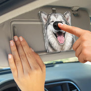 Art Design, Humorous, Custom Photo, Dog Lovers, Pet Lovers, Photo - Squishy Dog Nose - Custom Photo Funny Dog Nose - Personalized Squishy Acrylic Car Visor Clip