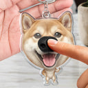 Art Design, Humorous, Custom Photo, Dog Lovers, Pet Lovers, Photo - Squishy Dog Nose - Custom Photo Funny Dog Nose - Personalized Squishy Acrylic Keychain