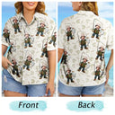 Gift For Yourself,Gift For Women,Gift For Men,Happy,Fishing - Custom Photo Funny Face Cut Fishing Man - Personalized Hawaiian Shirt