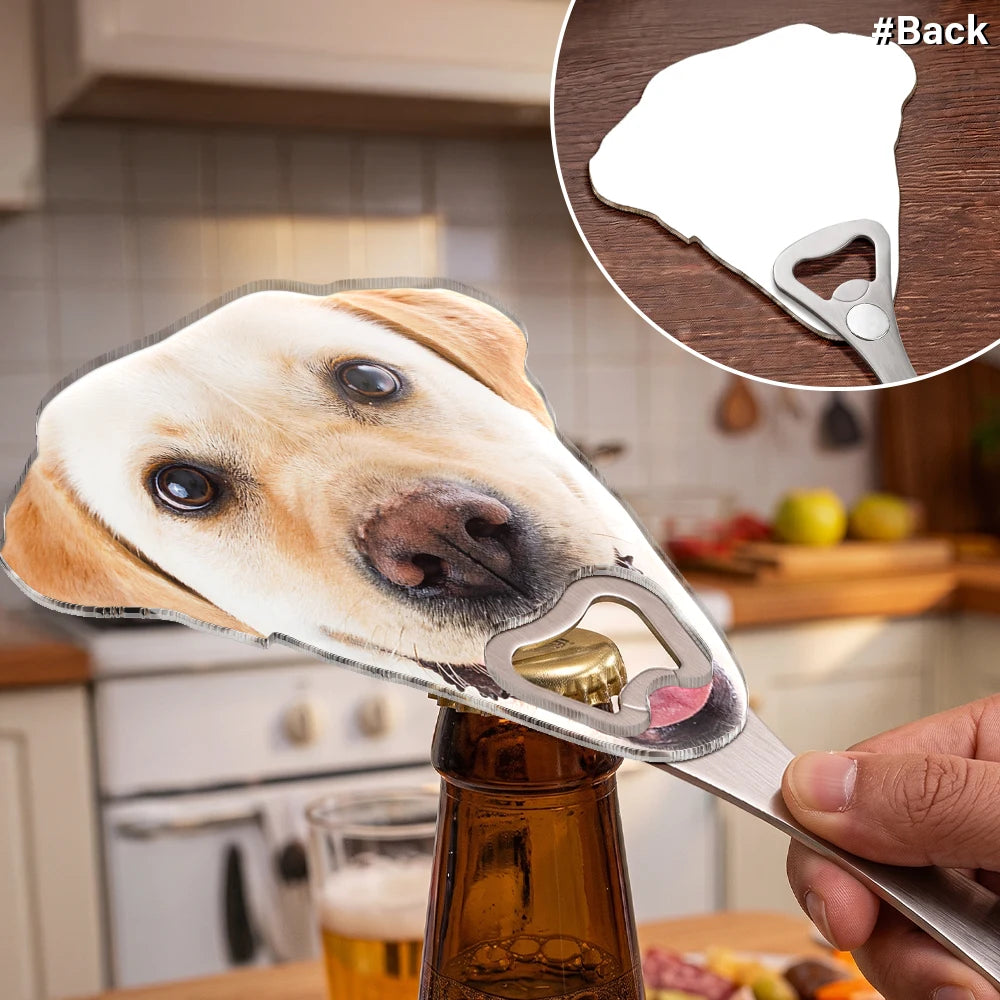 Humorous,Custom Photo,Gift For Yourself,Wedding,Cut-Face Photo - Custom Photo Funny Face Cut Party - Personalized Custom Shaped Bottle Opener