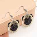 Gift For Yourself,Gift For Women,Happy - Custom Photo Funny Face Pet Kid Family - Personalized Acrylic Earrings