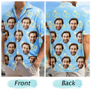 Top Market, Humorous, Gift For Men, Custom Photo, Gift For Yourself, Wedding, Cut-Face Photo - Custom Photo Funny Face Wedding Party - Personalized Hawaiian Shirt