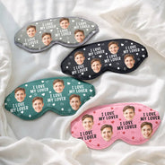 Gift For Couples,Old Couples,Gift For Husband,Gift For Wife,Gift For Boyfriend,Gift For Girlfriend,Custom Photo,Love - Custom Photo Funny I Love My Lover - Personalized 3D Sleep Mask