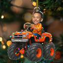 Top Market,Playful,Christmas,Custom Photo,Gift For Kids,Cut-Face Photo - Custom Photo Funny Kid Face Car Toys - Personalized Custom Shaped Acrylic Ornament