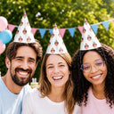 Gift For Yourself,Gift For Women,Custom Photo,Independence Day,Humorous,Cut-Face Photo,Icon - Custom Photo Funny Patriotic Face Birthday Family, Friends - Personalized Party Hats