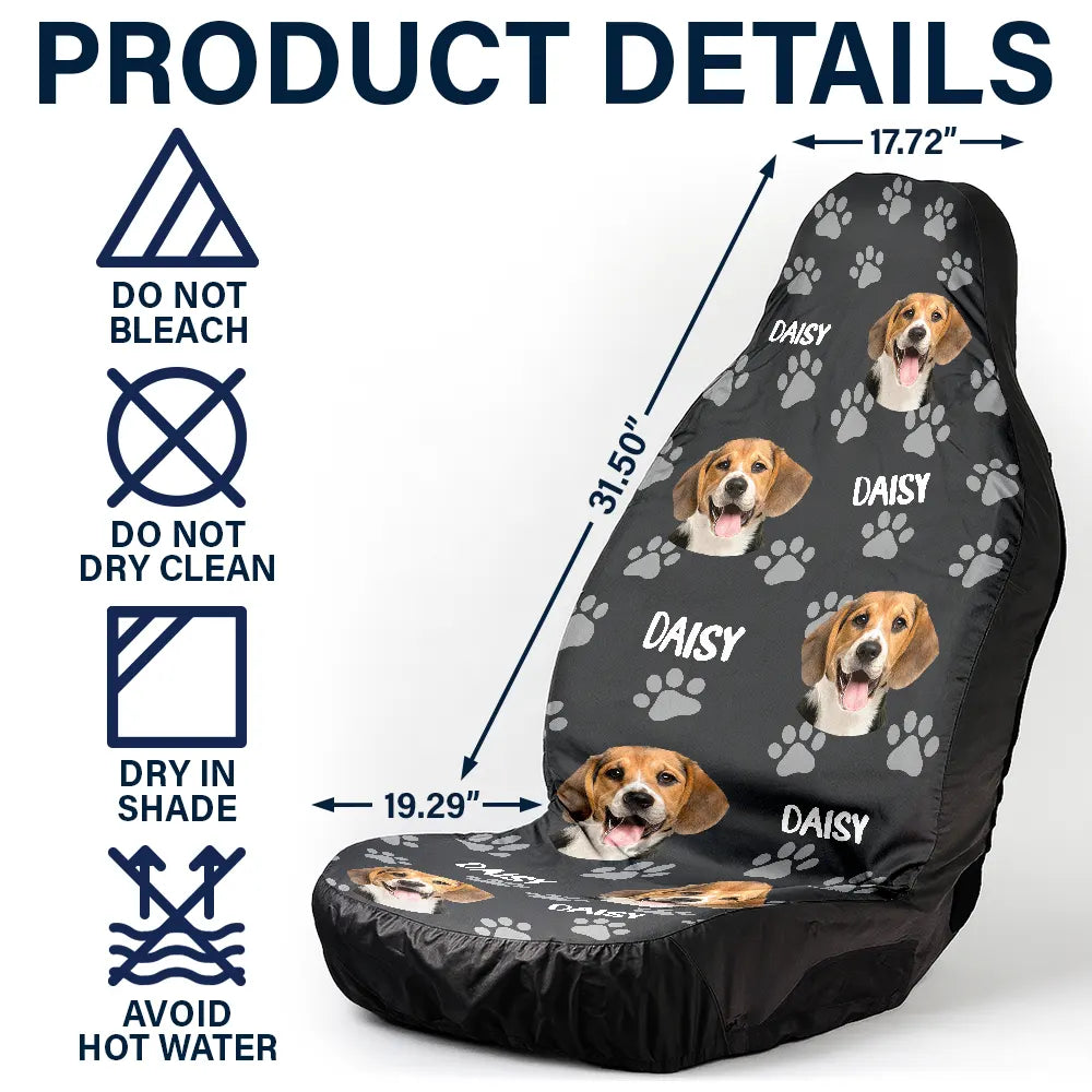 Custom Photo Funny Pet Face Pattern Dog Cat Family - Personalized Car ...