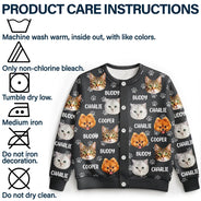 Cat Lovers, Pet Lovers, Dog Lovers, Dog Mom, Cat Mom, Happy - Custom Photo Funny Pet Face Pattern Dog Cat Family - Personalized Cardigan