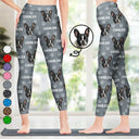 Cat Lovers,Pet Lovers,Dog Lovers,Dog Mom,Dog Dad,Cat Mom,Cat Dad,Happy - Custom Photo Funny Pet Face Pattern Dog Cat Family - Personalized Leggings