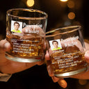 Gift For Father, Custom Photo, Funny - Custom Photo Funny Prescription Drink One Measure Daily - Personalized Whiskey Glass