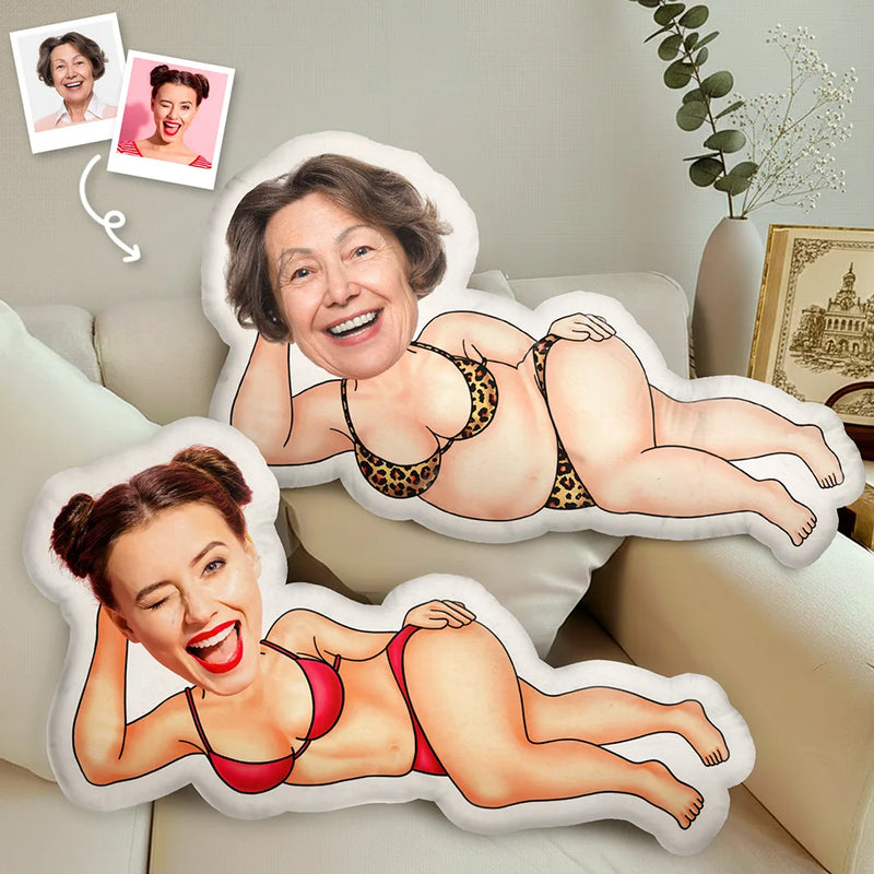 Gift For Couples, Gift For Wife, Gift For Girlfriend, Gift For Women, Funny, Old Couples - Custom Photo Funny Wife Husband Boyfriend Girlfriend - Personalized Custom Shaped Pillow