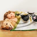 Pet Lovers,Pet Mom,Pet Dad - Custom Photo Funny Your Pets - Personalized Pet Blanket