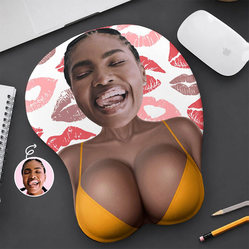 Gift For Husband, Gift For Couples, Custom Photo, Summer, Humorous, Cut-Face Photo - Custom Photo Funny & Naughty Just One More Poke - Personalized Mouse Pad
