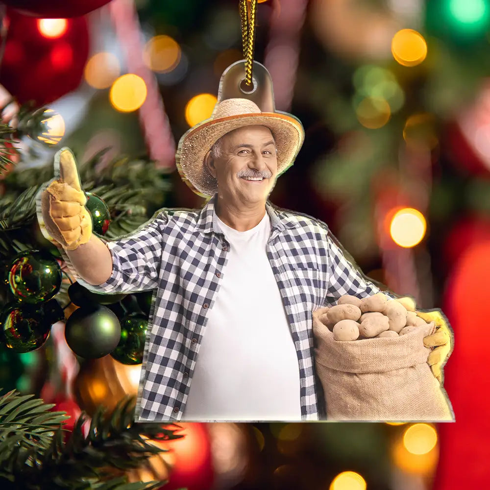 Gift For Yourself,Gift For Women,Gift For Men,Happy,Christmas,Custom Photo,Gardening,Photo Hobby Ornament - Custom Photo Gardening Christmas Decorations - Personalized Acrylic Photo Ornament