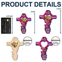 Custom Photo God Has You In His Arms - Personalized 2-Layered Wooden Ornament