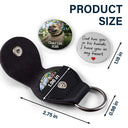 Memorial,Family,Parents,Gift For Grandparents,Sad - Custom Photo God Has You In His Arms Memorial - Personalized Leather Pocket Hug