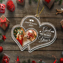 Gift For Couples,Gift For Women,Gift For Men,Gift For Wife,Gift For Husband,Custom Photo,Love,Gift For Boyfriend,Gift For Girlfriend,Old Couples,LGBT - Custom Photo God Knew My Heart Needed You Couple - Personalized Custom Shaped Acrylic Ornament