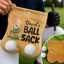 Humorous,Gift For Men,Golf,Gift For Yourself,Icon,Cut-Face Photo - Custom Photo Golf Lovers Ball Sack - Personalized Golf Ball Sacks