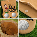 Humorous,Gift For Men,Golf,Gift For Yourself,Icon,Cut-Face Photo - Custom Photo Golf Lovers Ball Sack - Personalized Golf Ball Sacks
