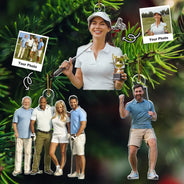Gift For Yourself,Gift For Women,Gift For Men,Happy,Christmas,Custom Photo,Golf,Photo Hobby Ornament - Custom Photo Golf Players Team - Personalized Acrylic Photo Ornament