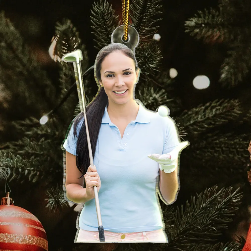 Gift For Yourself,Gift For Women,Gift For Men,Happy,Christmas,Custom Photo,Golf,Photo Hobby Ornament - Custom Photo Golf Players Team - Personalized Acrylic Photo Ornament