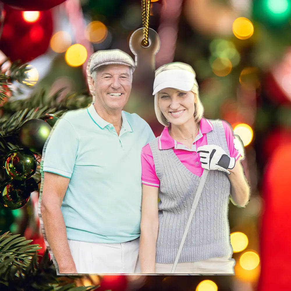 Gift For Yourself,Gift For Women,Gift For Men,Happy,Christmas,Custom Photo,Golf,Photo Hobby Ornament - Custom Photo Golf Players Team - Personalized Acrylic Photo Ornament